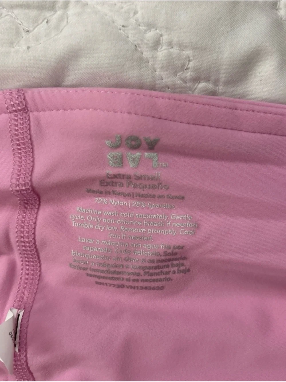 JoyLab Pink Racerback Sports Bra and High-Waist Shorts Set